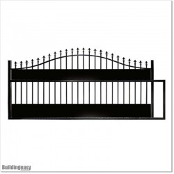 Stylish And Covered Arch Top Sliding Gates 5.5M Wide and 1.8M High.