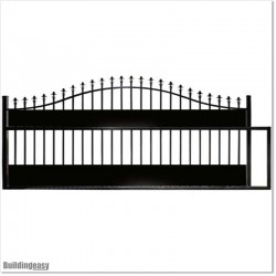 6M Wide & 1.8M Centre And 1.5M End Height Curved & Covered Sliding Gate