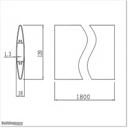 Louver Profile is powder coated in Iron Sand colour. Length comes in 1.8M.