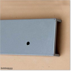 Aluminium U Profile for Louver gates is powder coated in Silver Pearl colour.