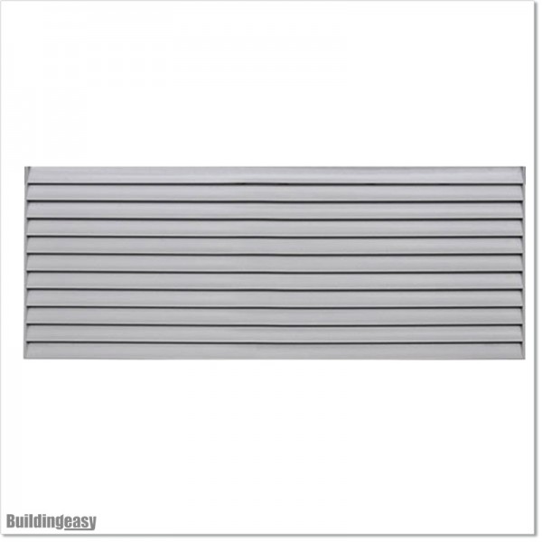 Aluminium Louver Fence is 1.2M high and 1.8M wide. Colour is Silver Pearl.
