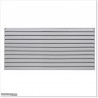 Aluminium Louver Fence is 1.45M high and 1.8M wide. Colour is Silver Pearl.