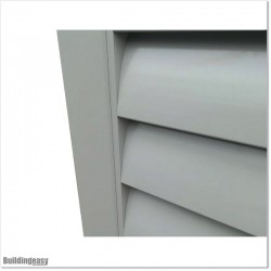Aluminium Louver Fence is 1.45M high and 1.8M wide. Colour is Silver Pearl.