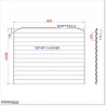 Aluminium Louver Fence is 1.45M high and 1.8M wide. Colour is Iron Sand.