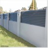 Aluminium Louver Fence is 1.7M high and 1.8M wide. Colour is Silver Pearl.