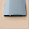 Aluminium Louver Fence is 1.7M high and 1.8M wide. Colour is Silver Pearl.