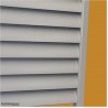 Aluminium Louver Fence is 1.7M high and 1.8M wide. Colour is Silver Pearl.