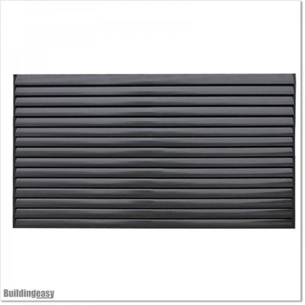 Aluminium Louver Fence is 1.7M high and 1.8M wide. Colour is Iron Sand.