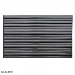 Aluminium Louver Fence is 1.8M high and 1.8M wide. Colour is Iron Sand.