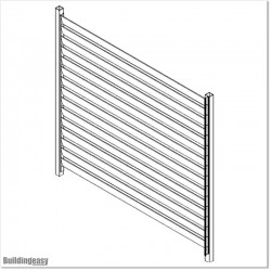 2" Post with Predrilled Holes to mount Lover Fence Assembly.