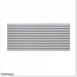 Aluminium Louver Fence is 1.2M high and 1.5M wide. Colour is Silver Pearl.