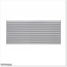 Aluminium Louver Fence is 1.2M high and 1.5M wide. Colour is Silver Pearl.