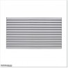 Aluminium Louver Fence is 1.45M high and 1.5M wide. Colour is Silver Pearl.