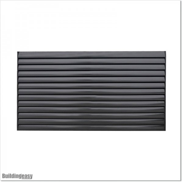 Aluminium Louver Fence is 1.45M high and 1.5M wide. Colour is Iron Sand.