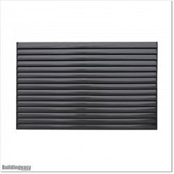 Aluminium Louver Fence is 1.7M high and 1.5M wide. Colour is Iron Sand.