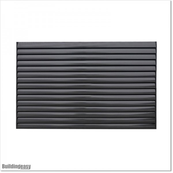 Aluminium Louver Fence is 1.7M high and 1.5M wide. Colour is Iron Sand.