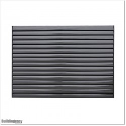 Aluminium Louver Fence is 1.8M high and 1.5M wide. Colour is Iron Sand.