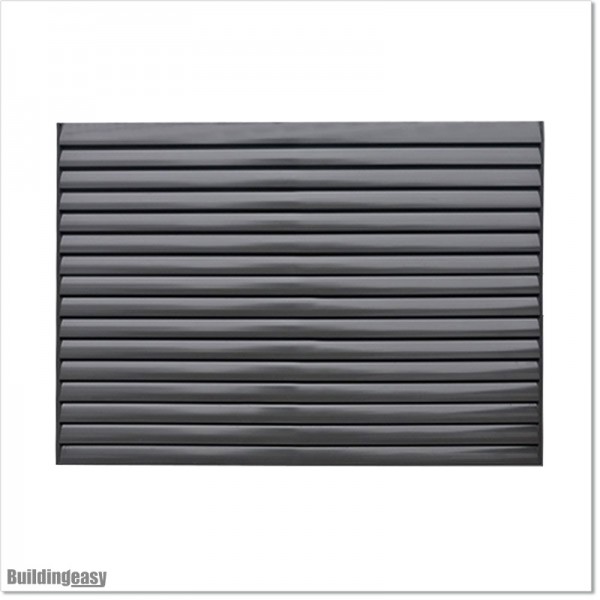 Aluminium Louver Fence is 1.8M high and 1.5M wide. Colour is Iron Sand.