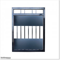 Aluminium Flat Top Pedestrian Gates 1M Wide in Black Colour