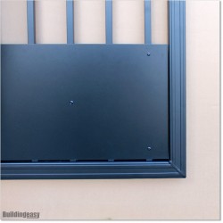 Aluminium Flat Top Pedestrian Gates 1M Wide in Black Colour