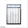 Aluminium Flat Top Pedestrian Gates 1M Wide in Black Colour