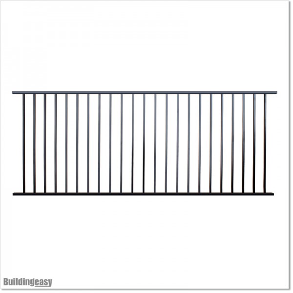 Aluminium Fencing Panels 2.4M Wide and 0.8M High in Auckland.