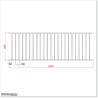 Aluminium Fencing Panels 2.4M Wide and 0.8M High in Auckland.
