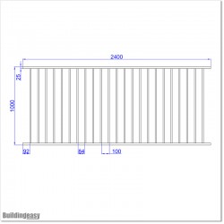 Aluminium Fencing Panels 2.4M Wide and 1M High in Auckland.
