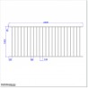 Aluminium Fencing Panels 2.4M Wide and 1M High in Auckland.
