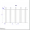 Aluminium Fence 2.1W (FENFTB-1.4H)
