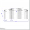 1.1M High Arch Top Black Colour Aluminium Fencing Panel in Auckland.