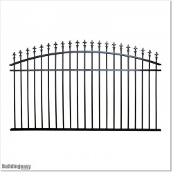 1.4M High Arch Top Black Colour Aluminium Fencing Panel in Auckland.