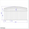 1.4M High Arch Top Black Colour Aluminium Fencing Panel in Auckland.