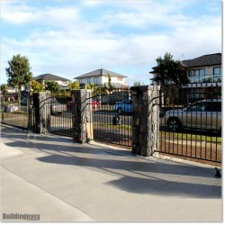 Spear Head Fitted 1.7M High Arch Top Aluminium Fencing Panel in Auckland.