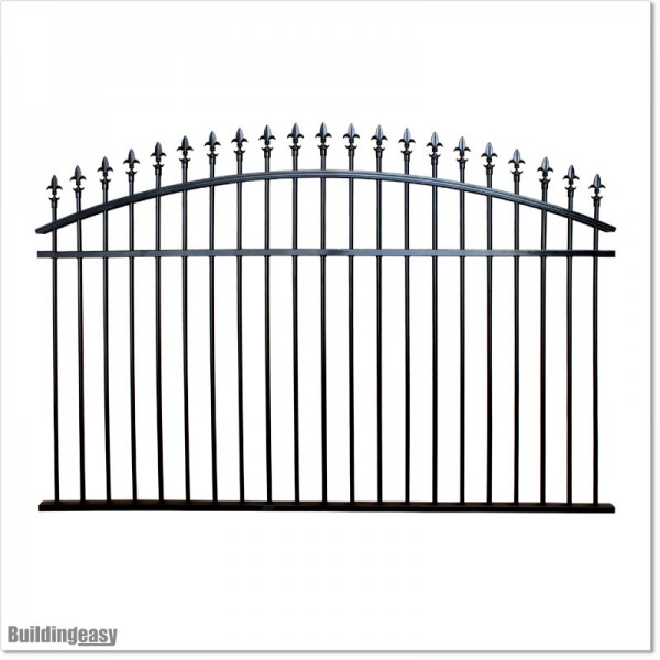 Spear Head Fitted 1.7M High Arch Top Aluminium Fencing Panel in Auckland.
