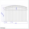 Spear Head Fitted 1.7M High Arch Top Aluminium Fencing Panel in Auckland.