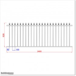 900 mm High Aluminium Fencing Panel in Black Colour in Auckland.
