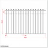 Fence is 1500mm high and 2.4M wide