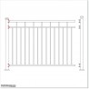 1.1M High Aluminium Balcony Balustrade Panel Powder Coated in White Colour.