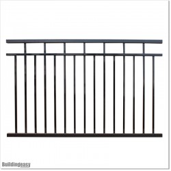 1.1M High Aluminium Balcony Balustrade Panel Powder Coated in Black Colour.
