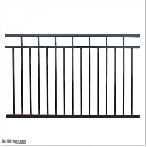 1.1M High Aluminium Balcony Balustrade Panel Powder Coated in Black Colour.