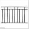 1.1M High Aluminium Balcony Balustrade Panel Powder Coated in Black Colour.