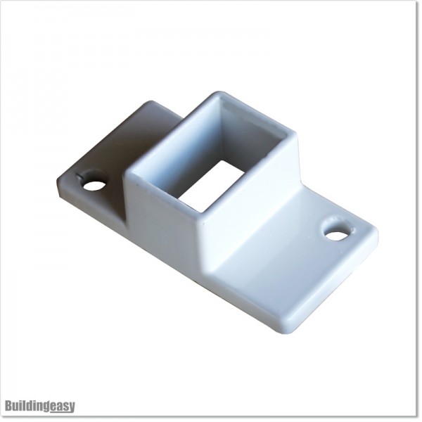 Balcony Handrail Small Brackets With The Screws Powder Coated In White Colour