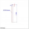Balcony Handrail Post Black 1.7M