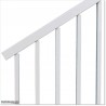 Aluminium Staircase White Colour Fence Adjustable Angle Upto 45 Degrees.