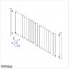 Aluminium Staircase White Colour Fence Adjustable Angle Upto 45 Degrees.