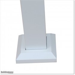 Aluminium Staiway Handrail Post 1155MM High  With the Base White