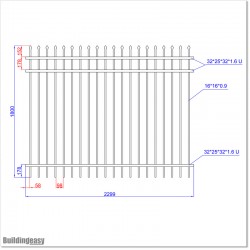 Fence is 1.8M high and 2.3M wide. Use for domestic and industrial fence.