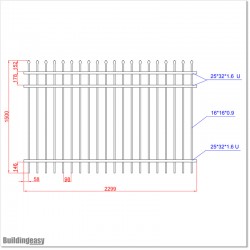 Fence Panels for sloping area. Fence is 1.5M high and 2.3M wide.