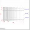 Fence Panels for sloping area. Fence is 1.5M high and 2.3M wide.